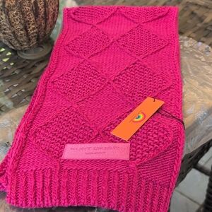 Kurt Geiger Pink Knit Scarf